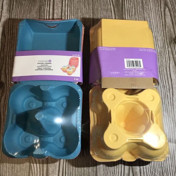 Cupcakes Muffins Container Caddy Boxes Treat Cartons by Celebrate It NEW! 6 ct. - Picture 3 of 10